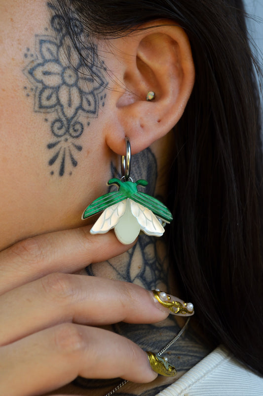 Firefly Glow In The Dark (Silver hoop)