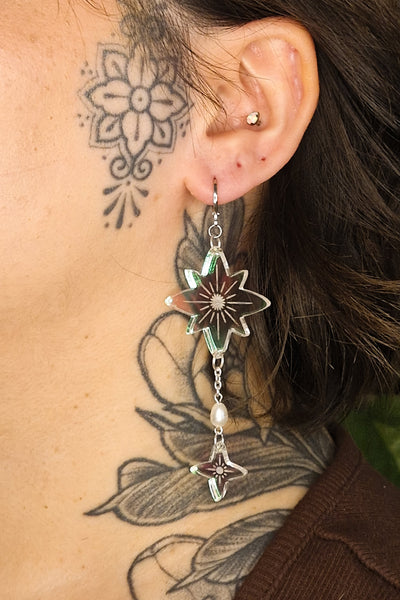 Celestial Iridescent (Silver Hoop)