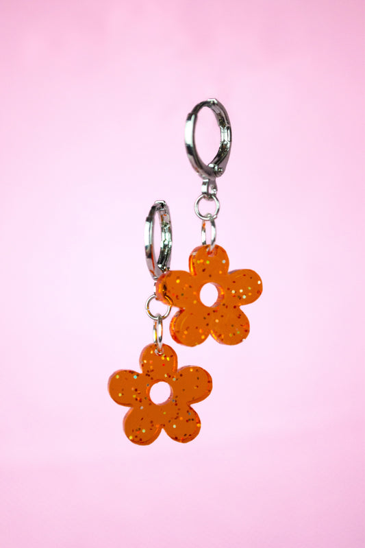 Glitter Flower (Orange)