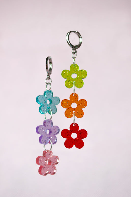 Flower Glitter Rainbow Stack