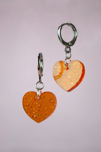 Glitter Heart (Orange)
