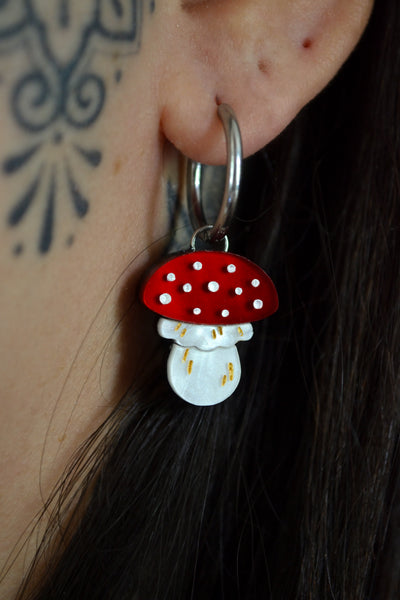Red Amanita (Silver Hoop)
