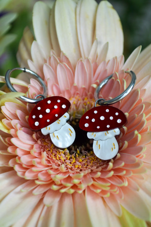 Red Amanita (Silver Hoop)