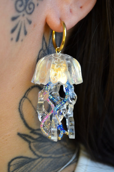 Sea Jelly (Gold Hoop)