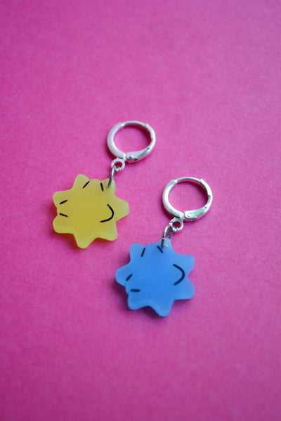 Blue & Yellow Konpeito (Gold Hoop)