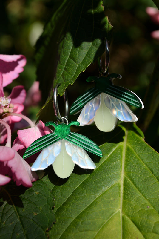 Firefly Glow In The Dark (Silver hoop)