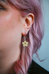 yellow pastel flower earrings