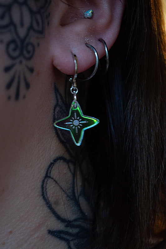 Celestial Iridescent Mini (Gold Hoop)